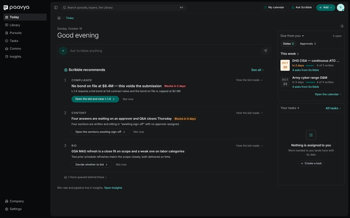 Today in the dark theme